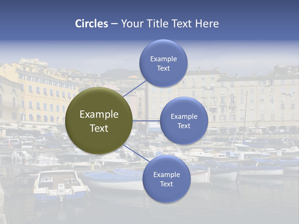 The Old Harbor Of Bastia, Corsica,France PowerPoint Template