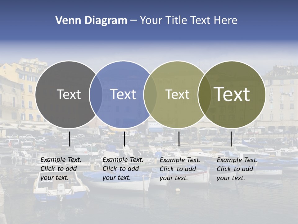 The Old Harbor Of Bastia, Corsica,France PowerPoint Template