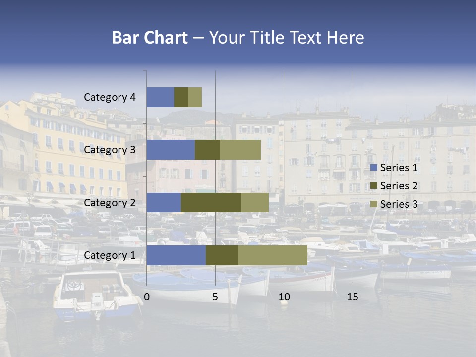 The Old Harbor Of Bastia, Corsica,France PowerPoint Template