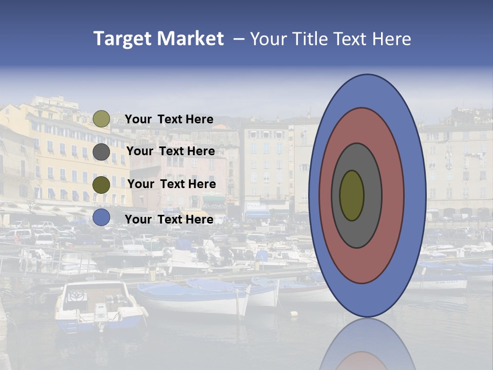 The Old Harbor Of Bastia, Corsica,France PowerPoint Template