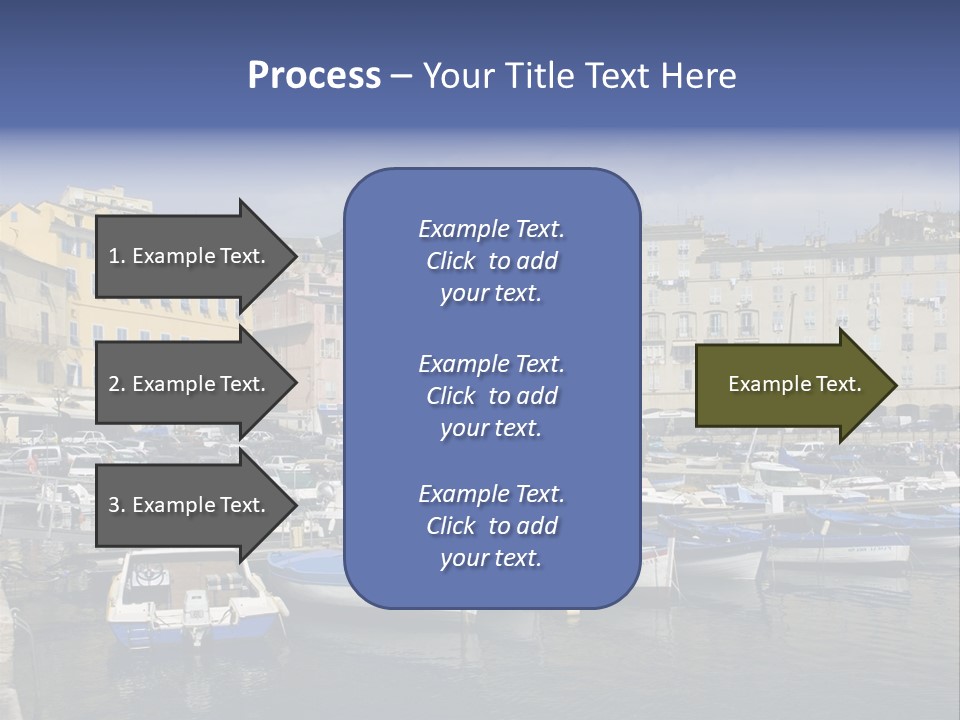 The Old Harbor Of Bastia, Corsica,France PowerPoint Template