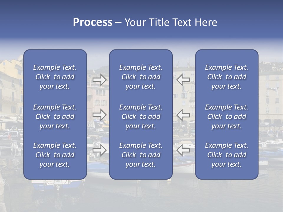 The Old Harbor Of Bastia, Corsica,France PowerPoint Template