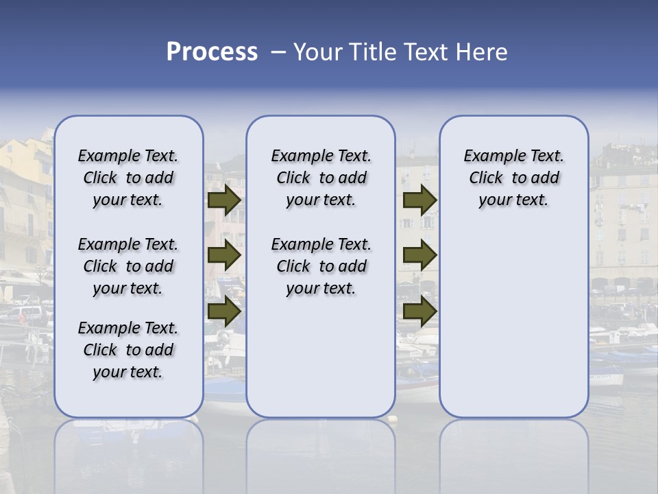 The Old Harbor Of Bastia, Corsica,France PowerPoint Template