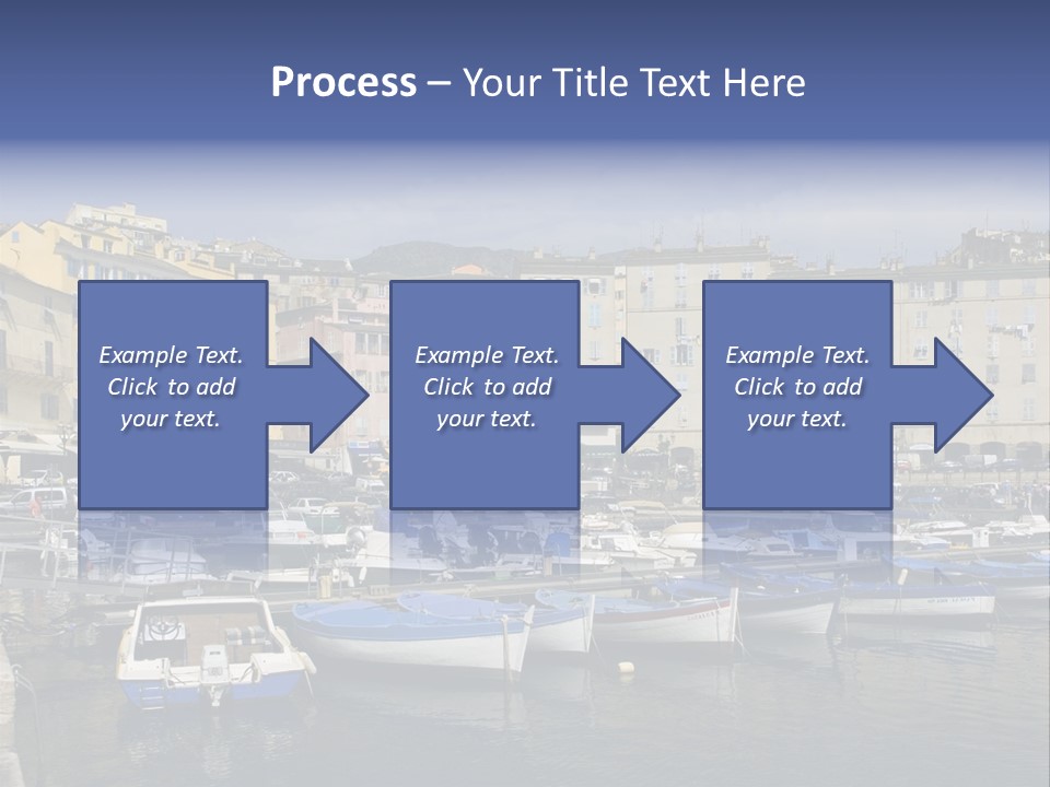 The Old Harbor Of Bastia, Corsica,France PowerPoint Template