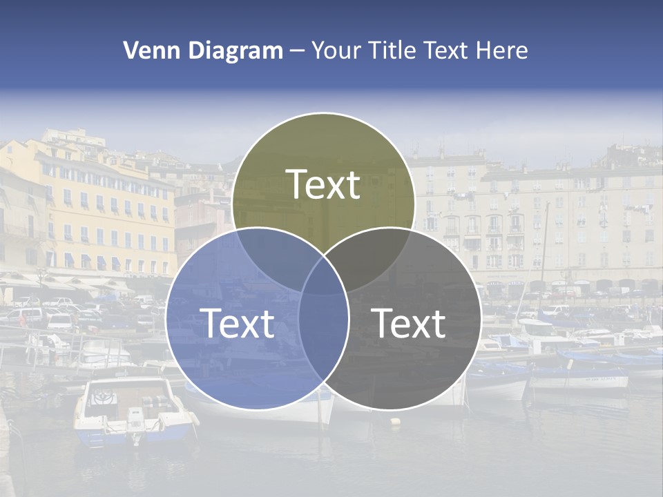 The Old Harbor Of Bastia, Corsica,France PowerPoint Template