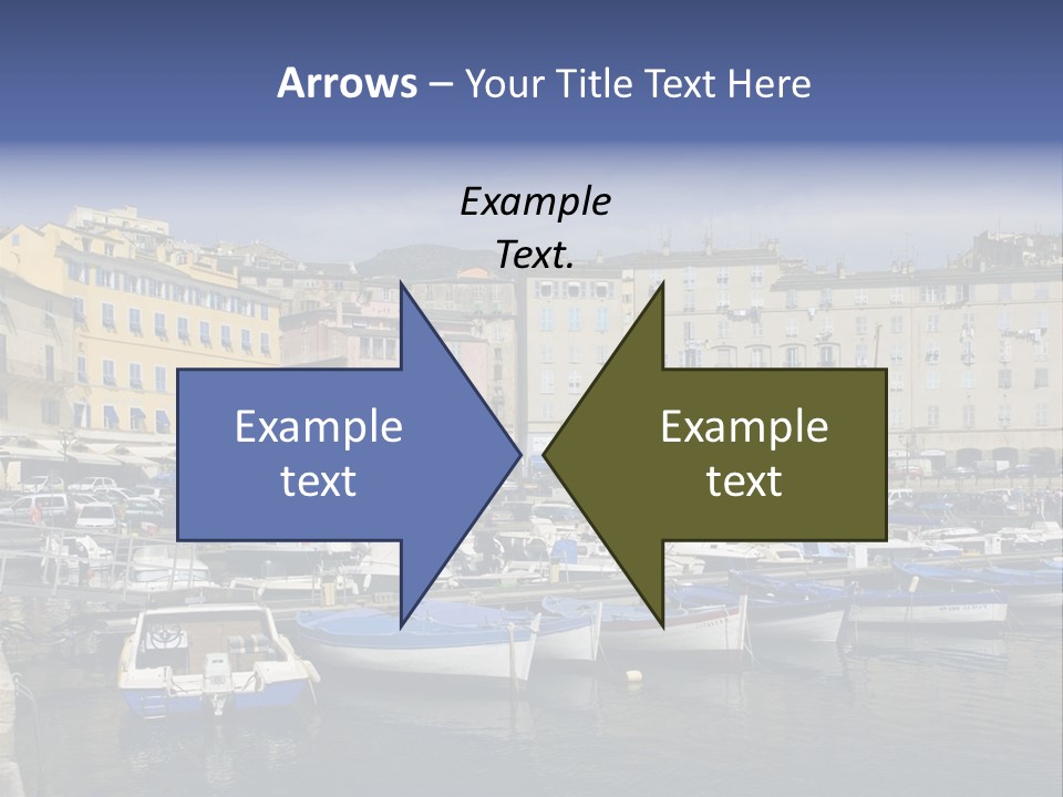 The Old Harbor Of Bastia, Corsica,France PowerPoint Template