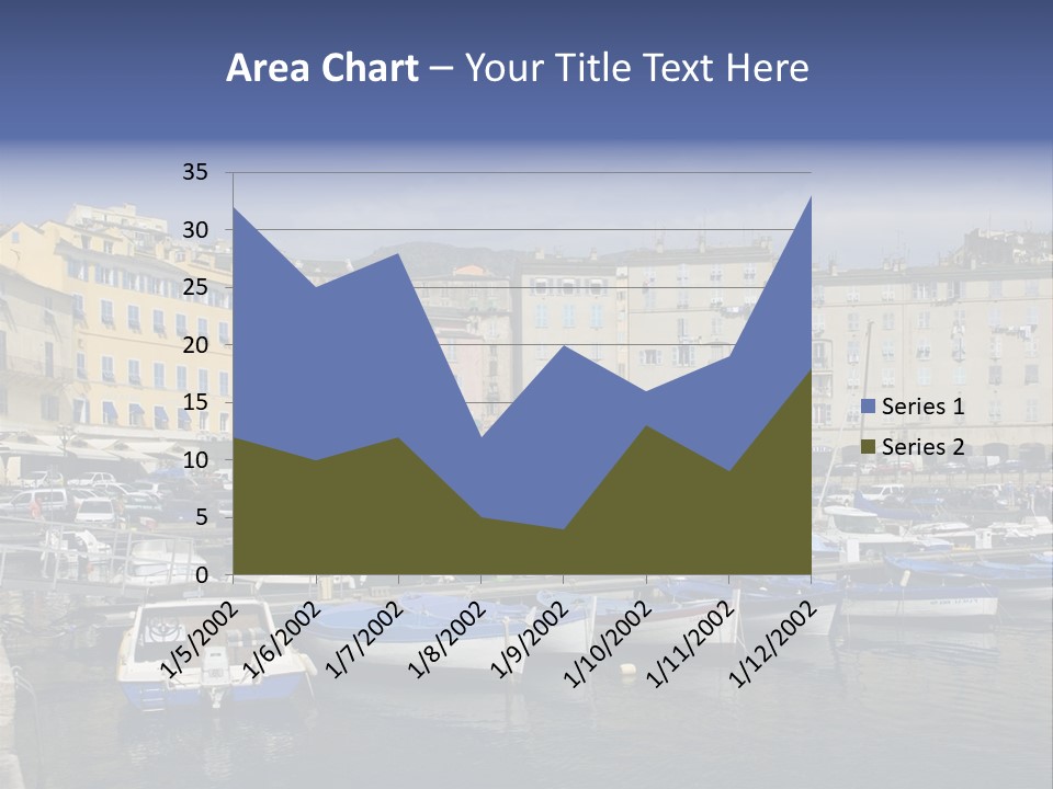 The Old Harbor Of Bastia, Corsica,France PowerPoint Template