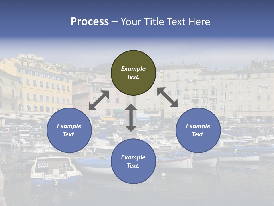 The Old Harbor Of Bastia, Corsica,France PowerPoint Template