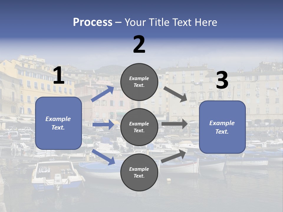 The Old Harbor Of Bastia, Corsica,France PowerPoint Template