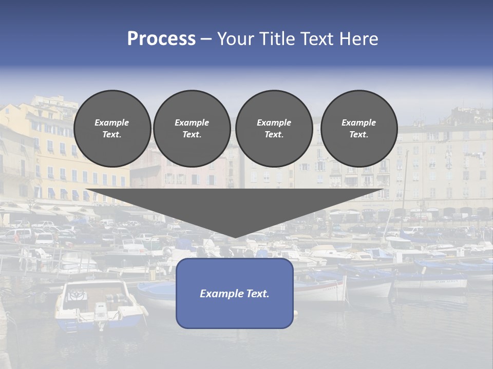 The Old Harbor Of Bastia, Corsica,France PowerPoint Template