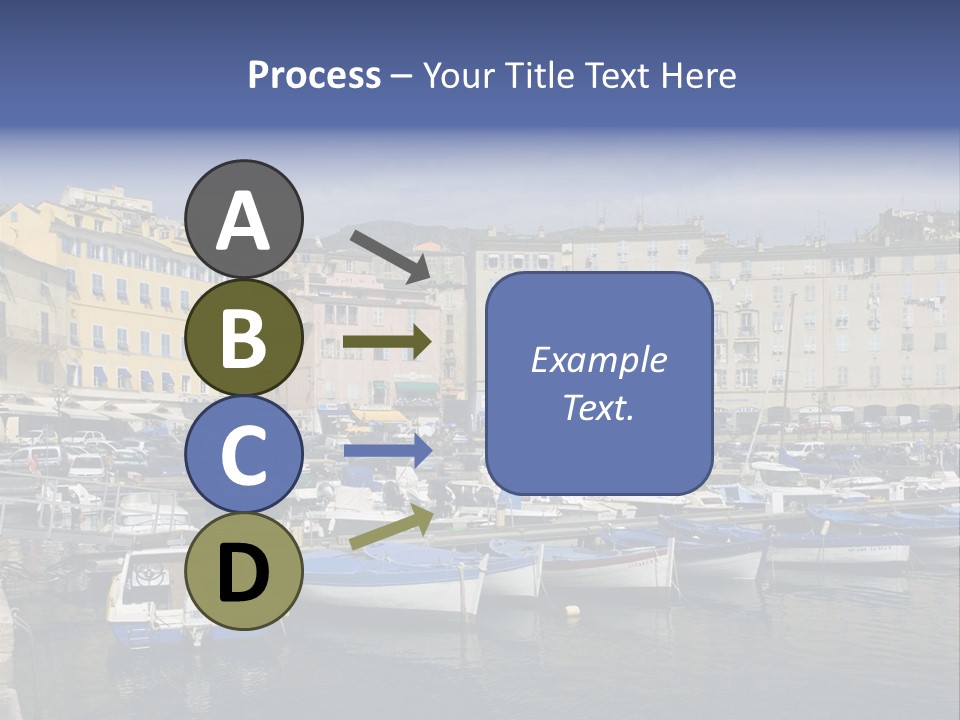 The Old Harbor Of Bastia, Corsica,France PowerPoint Template