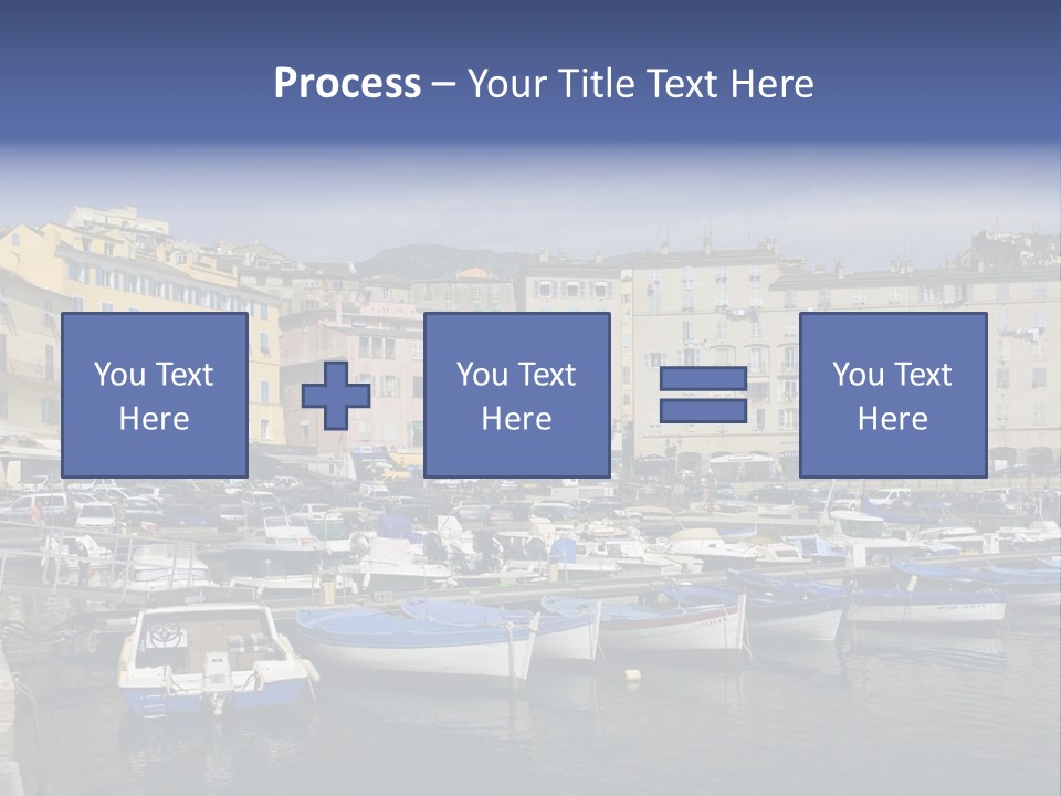 The Old Harbor Of Bastia, Corsica,France PowerPoint Template