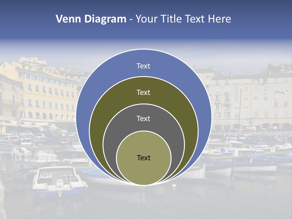 The Old Harbor Of Bastia, Corsica,France PowerPoint Template