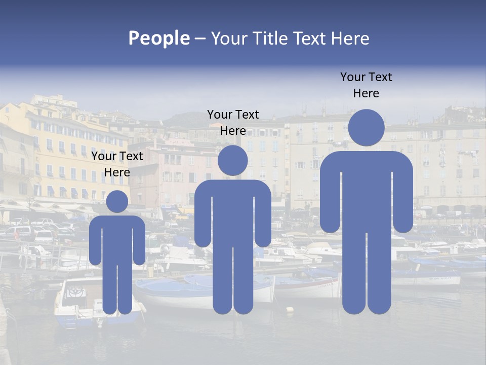 The Old Harbor Of Bastia, Corsica,France PowerPoint Template