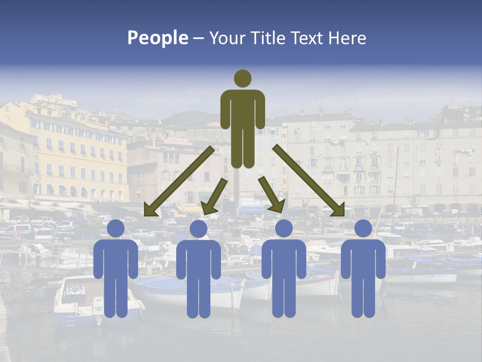 The Old Harbor Of Bastia, Corsica,France PowerPoint Template