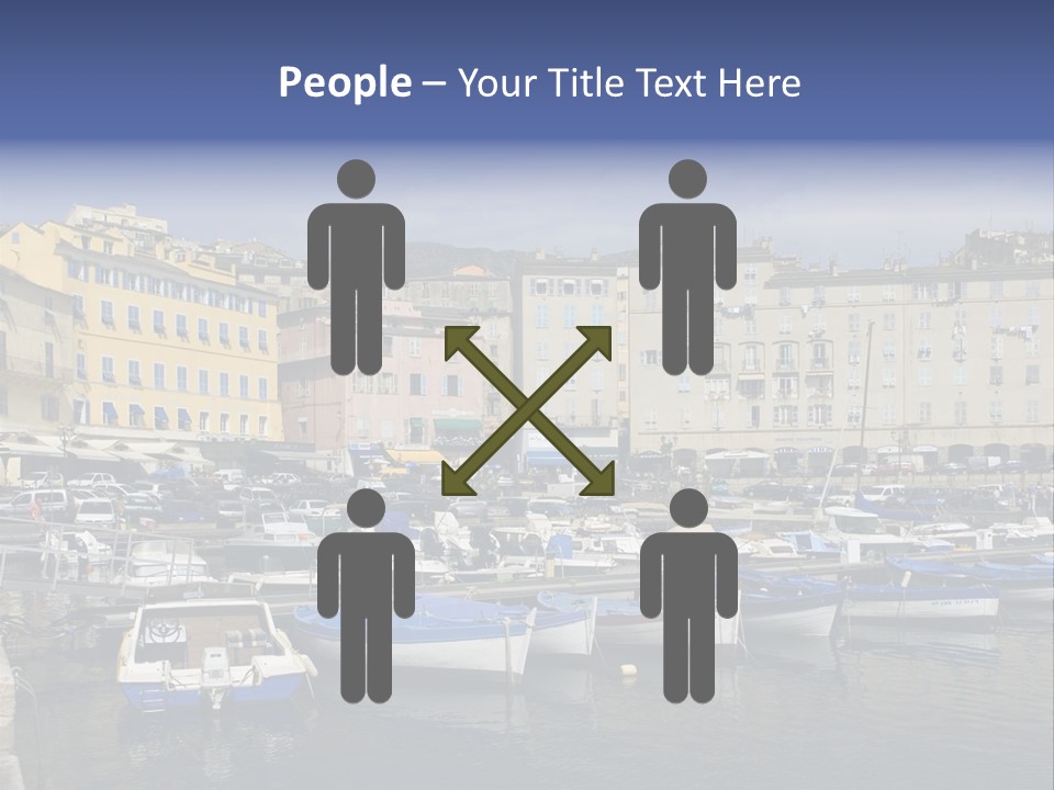The Old Harbor Of Bastia, Corsica,France PowerPoint Template