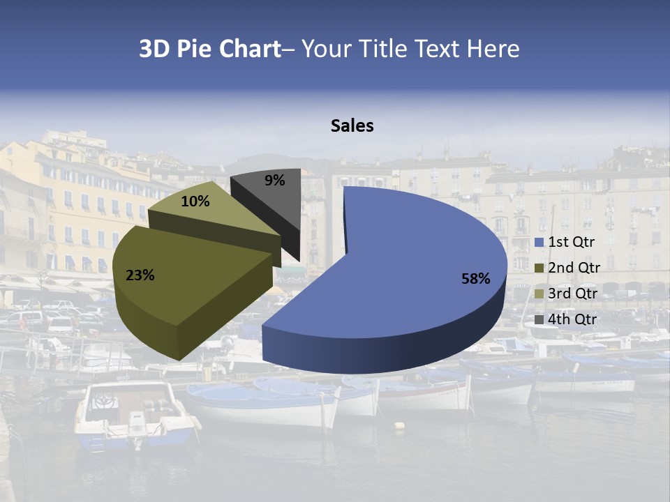 The Old Harbor Of Bastia, Corsica,France PowerPoint Template
