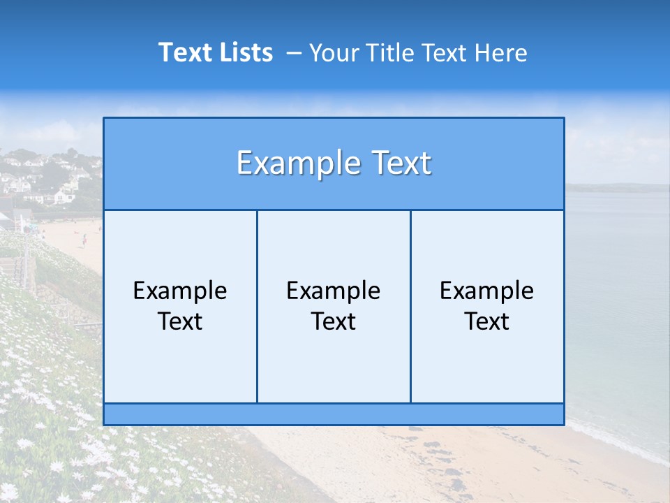 Gyllyngvase Beach In The Summer, Falmouth, Cornwall. PowerPoint Template
