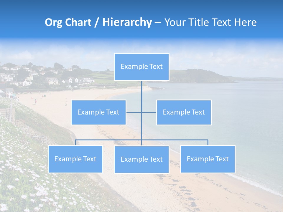 Gyllyngvase Beach In The Summer, Falmouth, Cornwall. PowerPoint Template