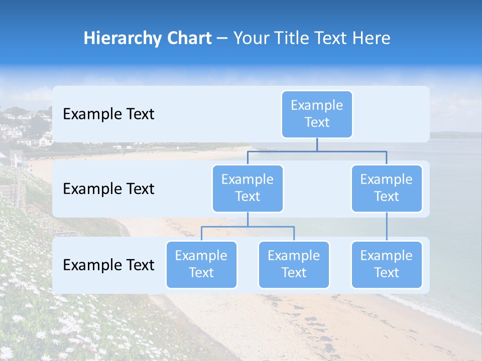 Gyllyngvase Beach In The Summer, Falmouth, Cornwall. PowerPoint Template