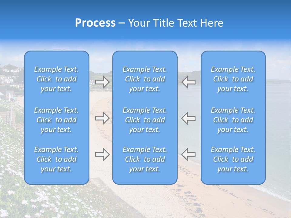 Gyllyngvase Beach In The Summer, Falmouth, Cornwall. PowerPoint Template