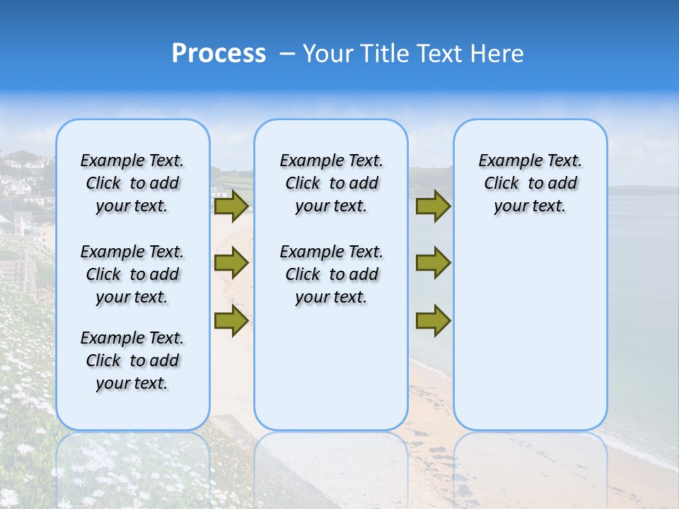 Gyllyngvase Beach In The Summer, Falmouth, Cornwall. PowerPoint Template