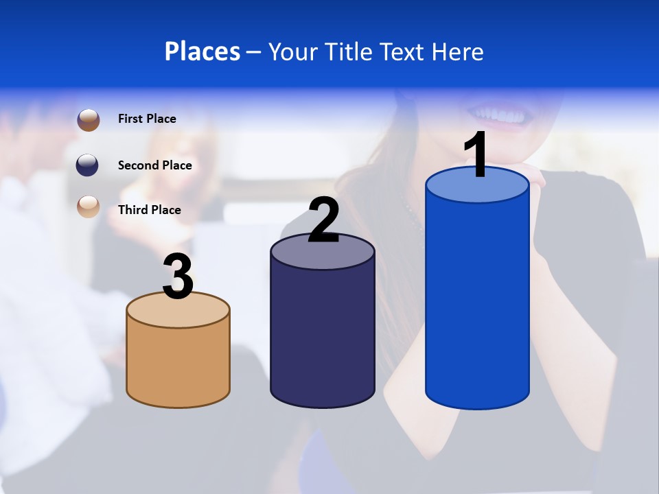 Set Of Shiny Button Icons. The Blue Signs & Symbols Collection, With Drop Shadows. PowerPoint Template