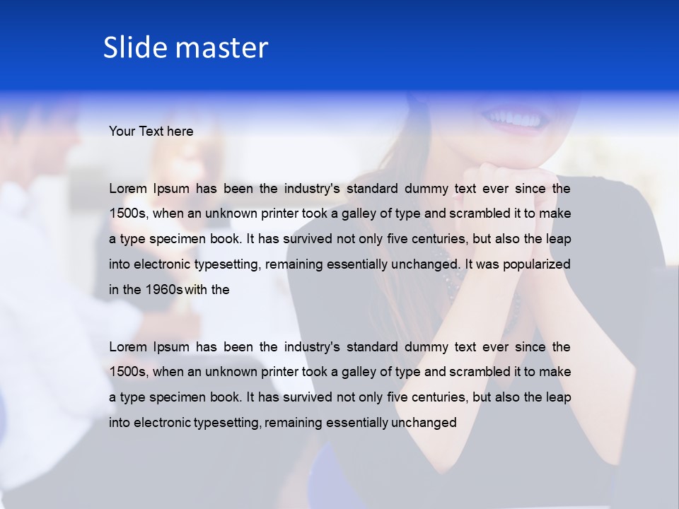 Set Of Shiny Button Icons. The Blue Signs & Symbols Collection, With Drop Shadows. PowerPoint Template