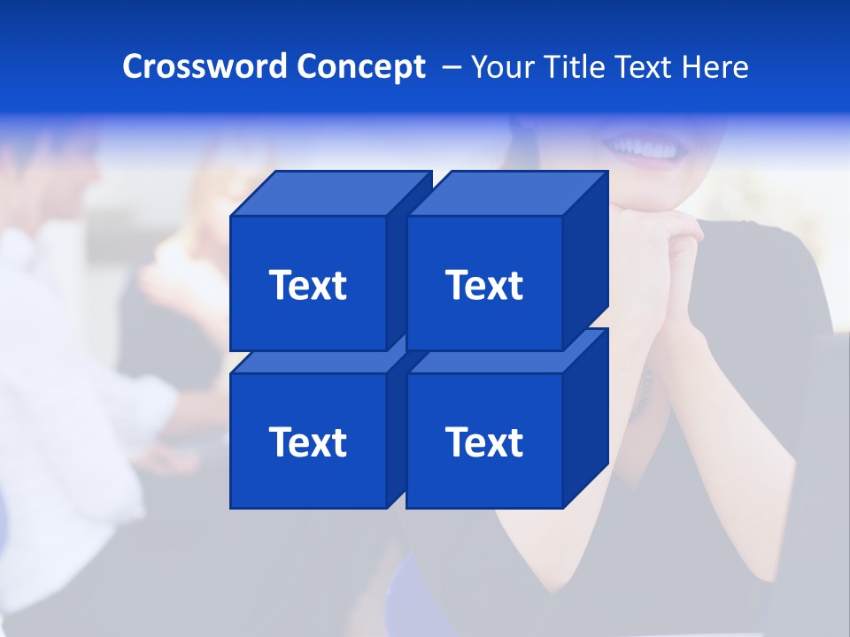 Set Of Shiny Button Icons. The Blue Signs & Symbols Collection, With Drop Shadows. PowerPoint Template