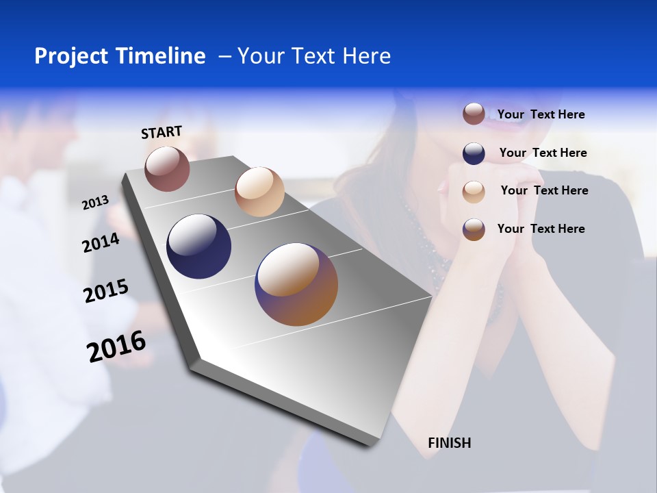 Set Of Shiny Button Icons. The Blue Signs & Symbols Collection, With Drop Shadows. PowerPoint Template