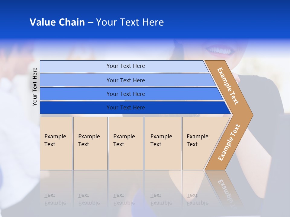 Set Of Shiny Button Icons. The Blue Signs & Symbols Collection, With Drop Shadows. PowerPoint Template