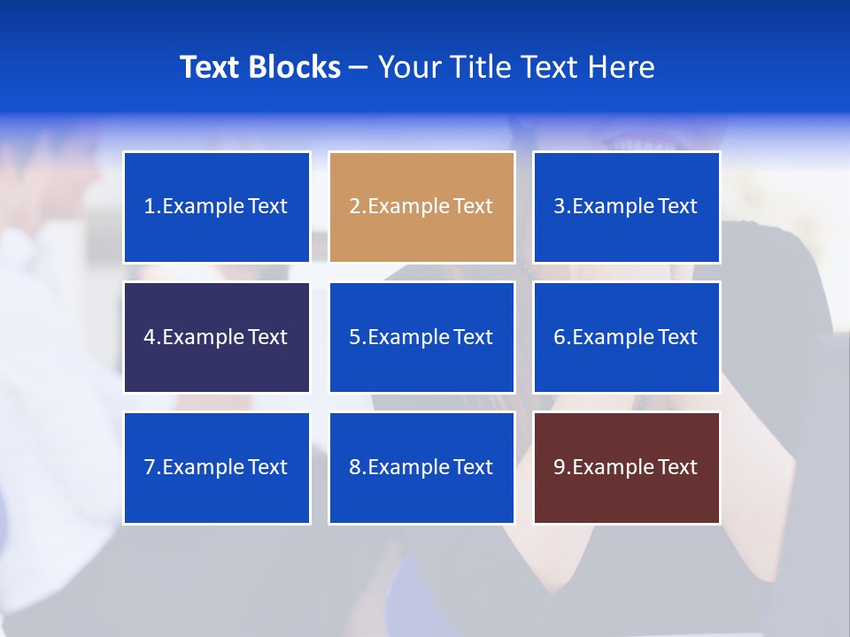 Set Of Shiny Button Icons. The Blue Signs & Symbols Collection, With Drop Shadows. PowerPoint Template