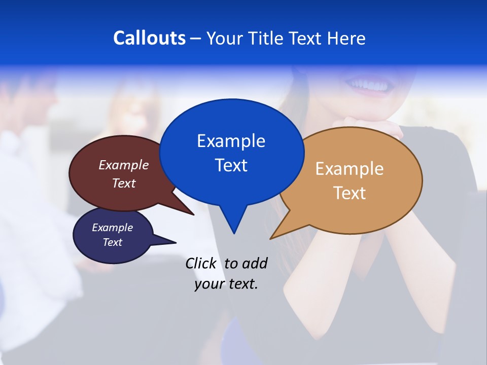 Set Of Shiny Button Icons. The Blue Signs & Symbols Collection, With Drop Shadows. PowerPoint Template