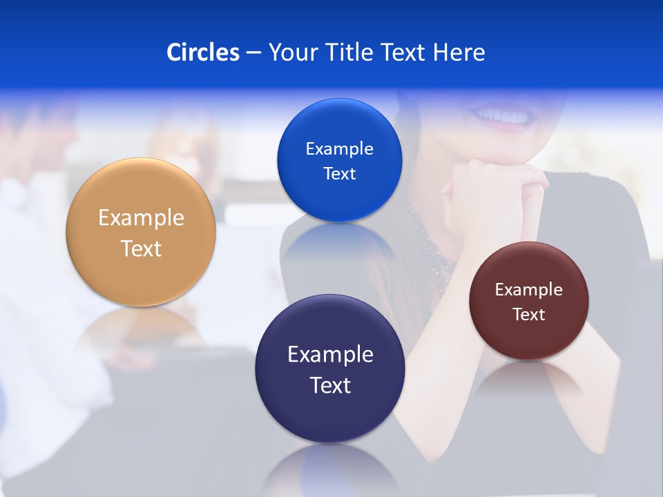 Set Of Shiny Button Icons. The Blue Signs & Symbols Collection, With Drop Shadows. PowerPoint Template
