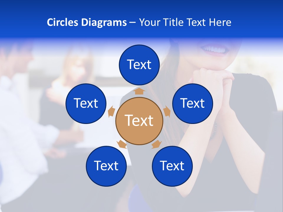 Set Of Shiny Button Icons. The Blue Signs & Symbols Collection, With Drop Shadows. PowerPoint Template