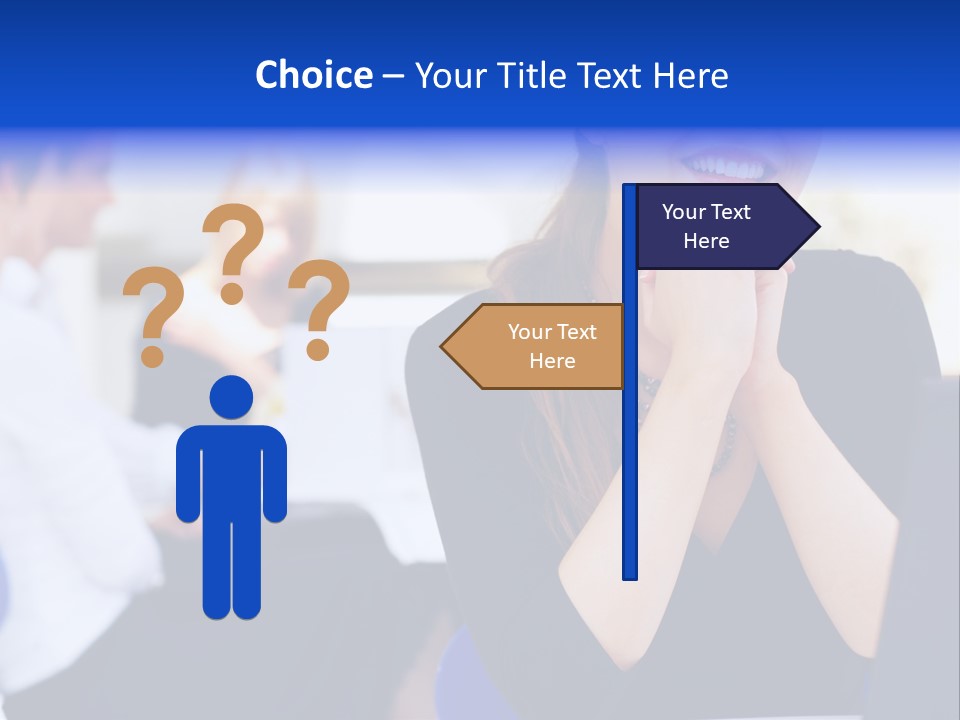 Set Of Shiny Button Icons. The Blue Signs & Symbols Collection, With Drop Shadows. PowerPoint Template