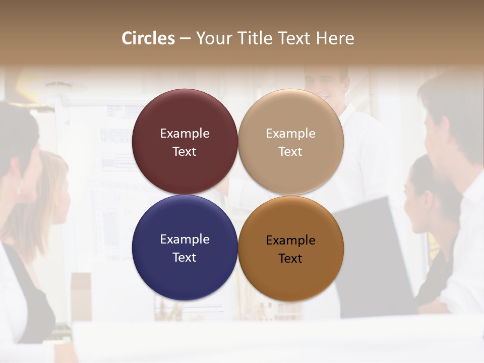 Three Girls Exit The Building On Exit Door. Exit Symbol PowerPoint Template