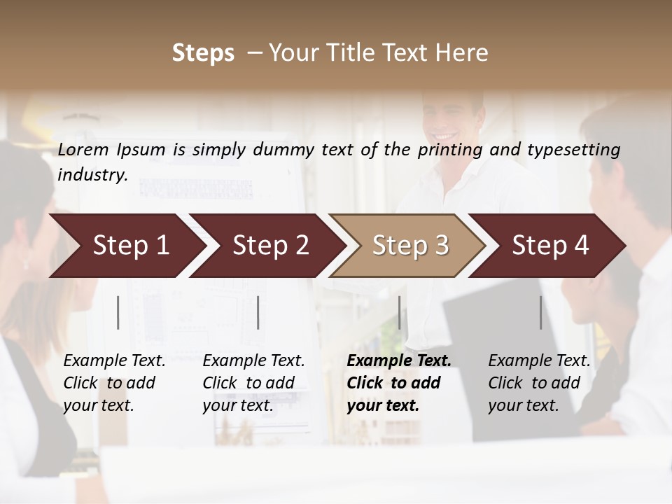 Three Girls Exit The Building On Exit Door. Exit Symbol PowerPoint Template