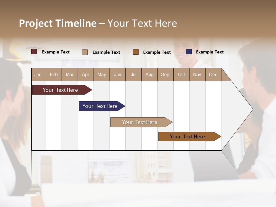 Three Girls Exit The Building On Exit Door. Exit Symbol PowerPoint Template