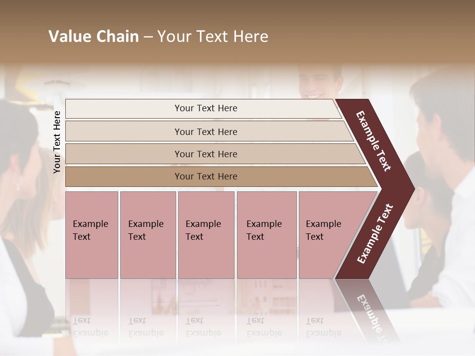 Three Girls Exit The Building On Exit Door. Exit Symbol PowerPoint Template