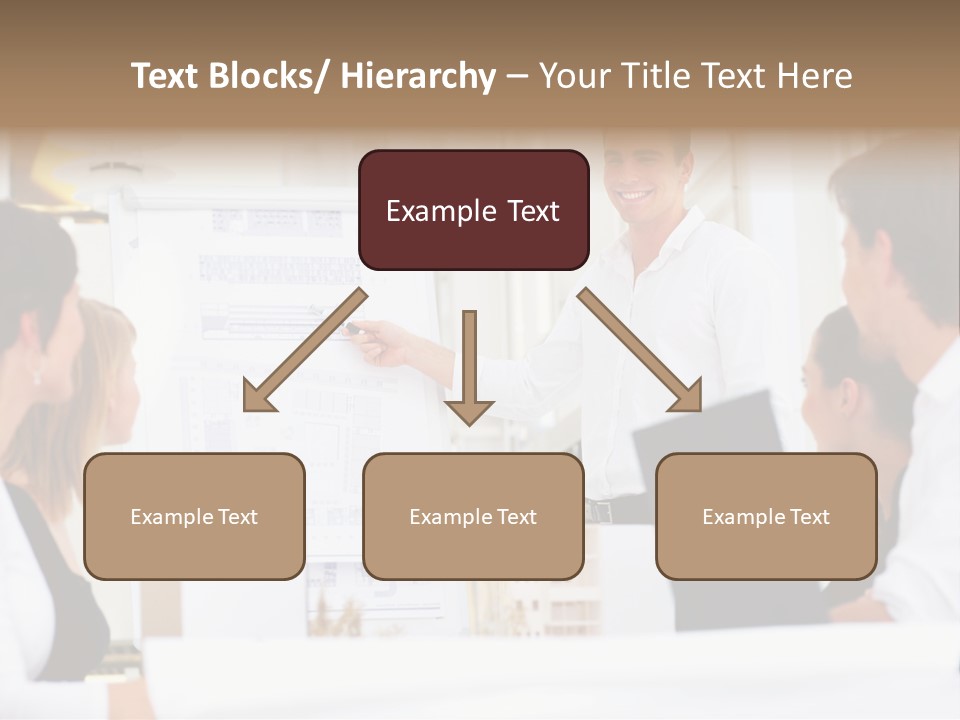 Three Girls Exit The Building On Exit Door. Exit Symbol PowerPoint Template