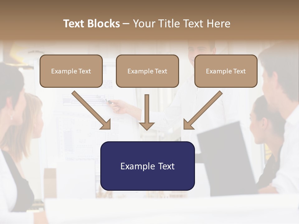 Three Girls Exit The Building On Exit Door. Exit Symbol PowerPoint Template