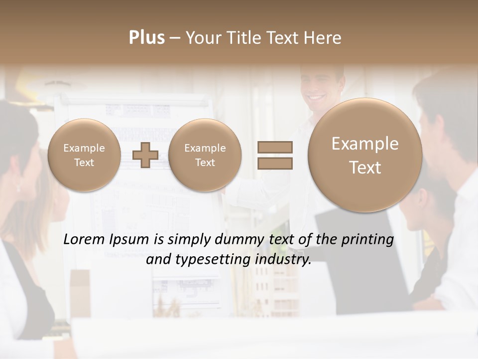 Three Girls Exit The Building On Exit Door. Exit Symbol PowerPoint Template