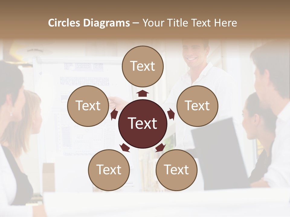 Three Girls Exit The Building On Exit Door. Exit Symbol PowerPoint Template