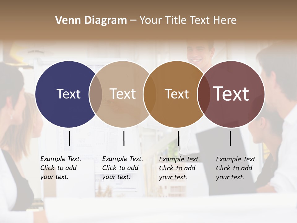 Three Girls Exit The Building On Exit Door. Exit Symbol PowerPoint Template