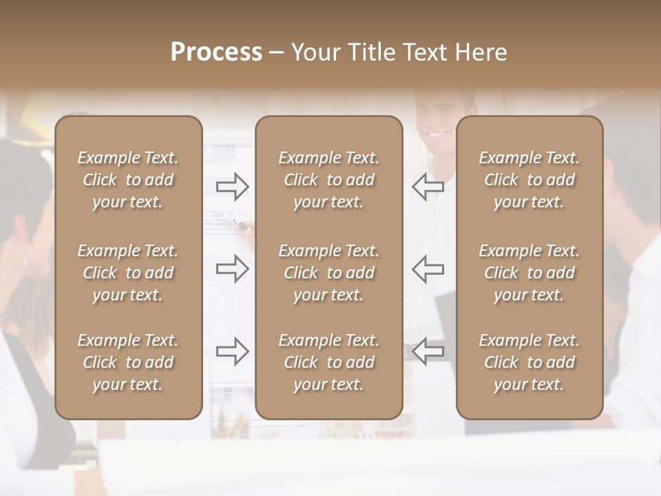 Three Girls Exit The Building On Exit Door. Exit Symbol PowerPoint Template