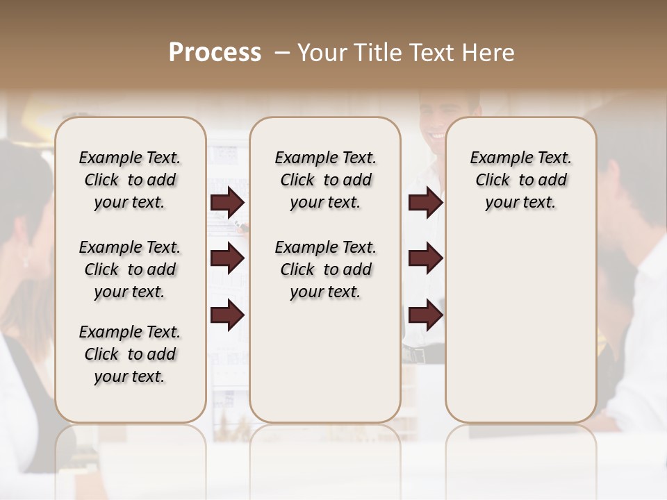 Three Girls Exit The Building On Exit Door. Exit Symbol PowerPoint Template