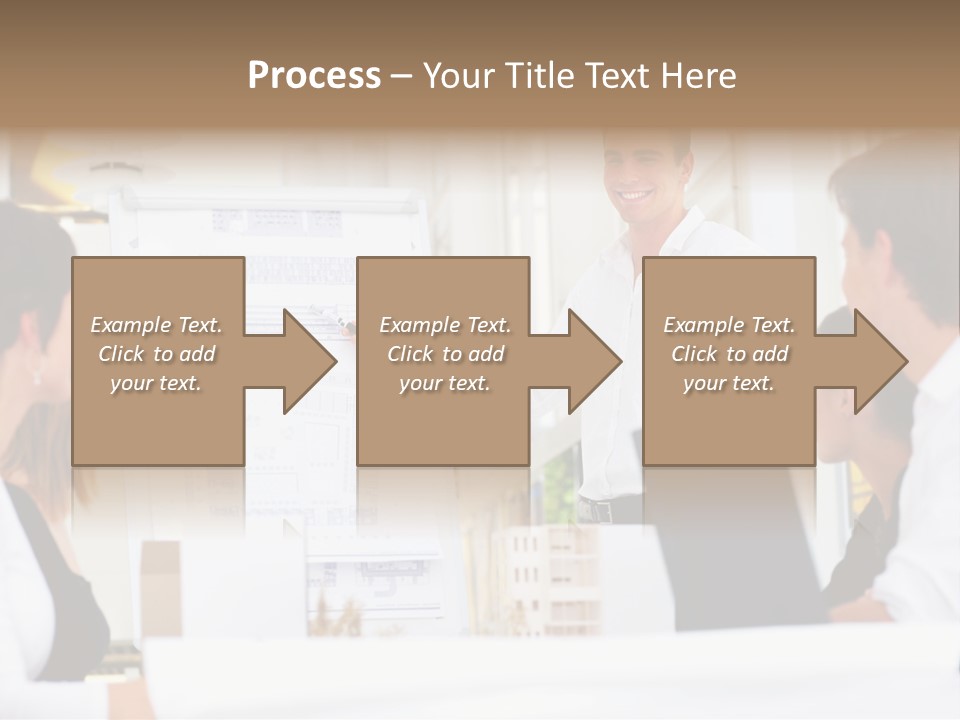 Three Girls Exit The Building On Exit Door. Exit Symbol PowerPoint Template