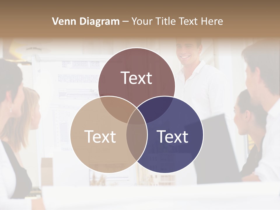Three Girls Exit The Building On Exit Door. Exit Symbol PowerPoint Template