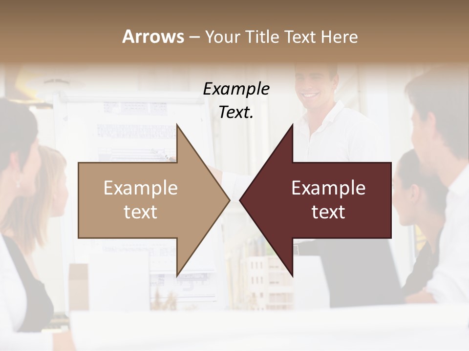 Three Girls Exit The Building On Exit Door. Exit Symbol PowerPoint Template
